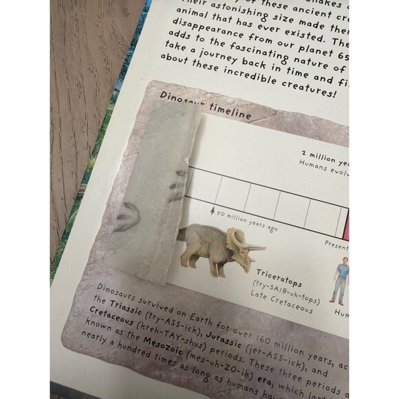 Pop-Up Facts Dinosaurs Hardcover Book For Kids Featuring Interactive Prehistoric - Picture 5 of 5